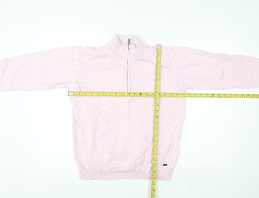 Isle by EWM Girls Pink 100% Cotton 1/2 Zip High Neck Sweatshirt 14-15 Years