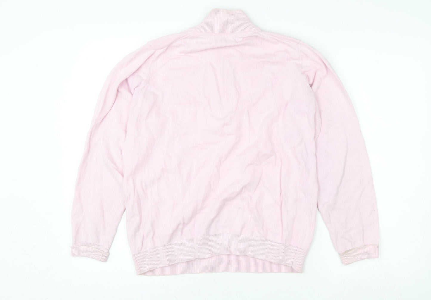 Isle by EWM Girls Pink 100% Cotton 1/2 Zip High Neck Sweatshirt 14-15 Years