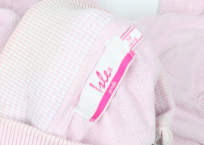 Isle by EWM Girls Pink 100% Cotton 1/2 Zip High Neck Sweatshirt 14-15 Years