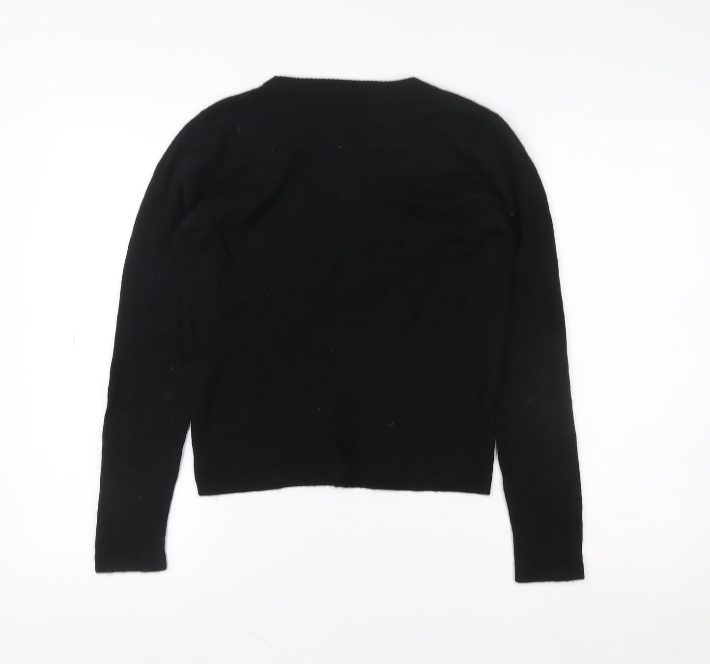 Bella Freud Girls Black Wool Cashmere Pullover Sweatshirt S Good Times