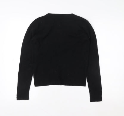Bella Freud Girls Black Wool Cashmere Pullover Sweatshirt S Good Times