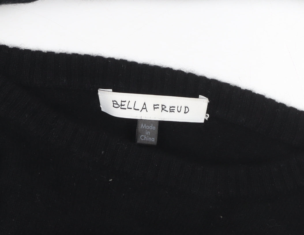 Bella Freud Girls Black Wool Cashmere Pullover Sweatshirt S Good Times