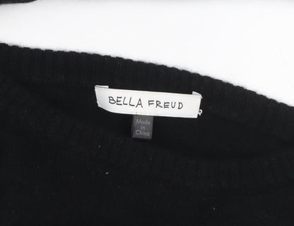 Bella Freud Girls Black Wool Cashmere Pullover Sweatshirt S Good Times