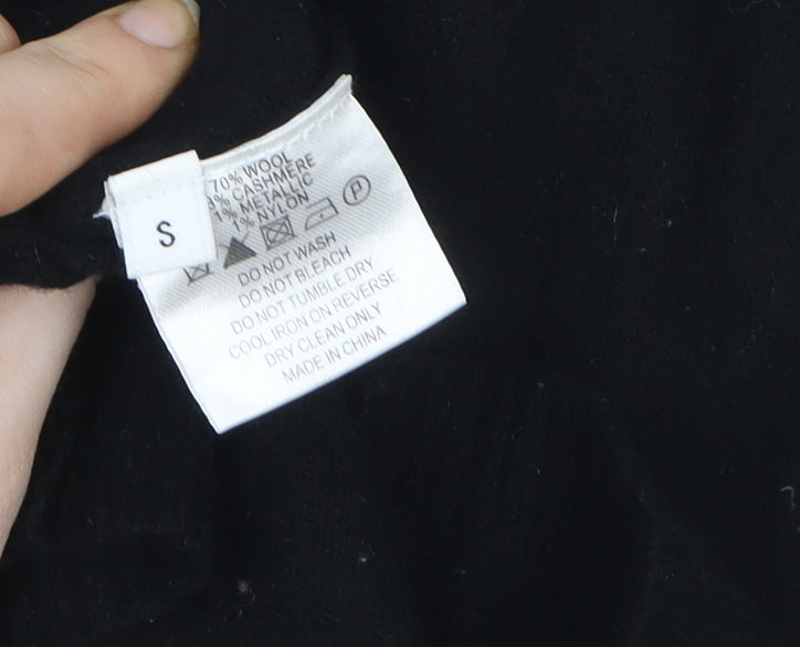 Bella Freud Girls Black Wool Cashmere Pullover Sweatshirt S Good Times