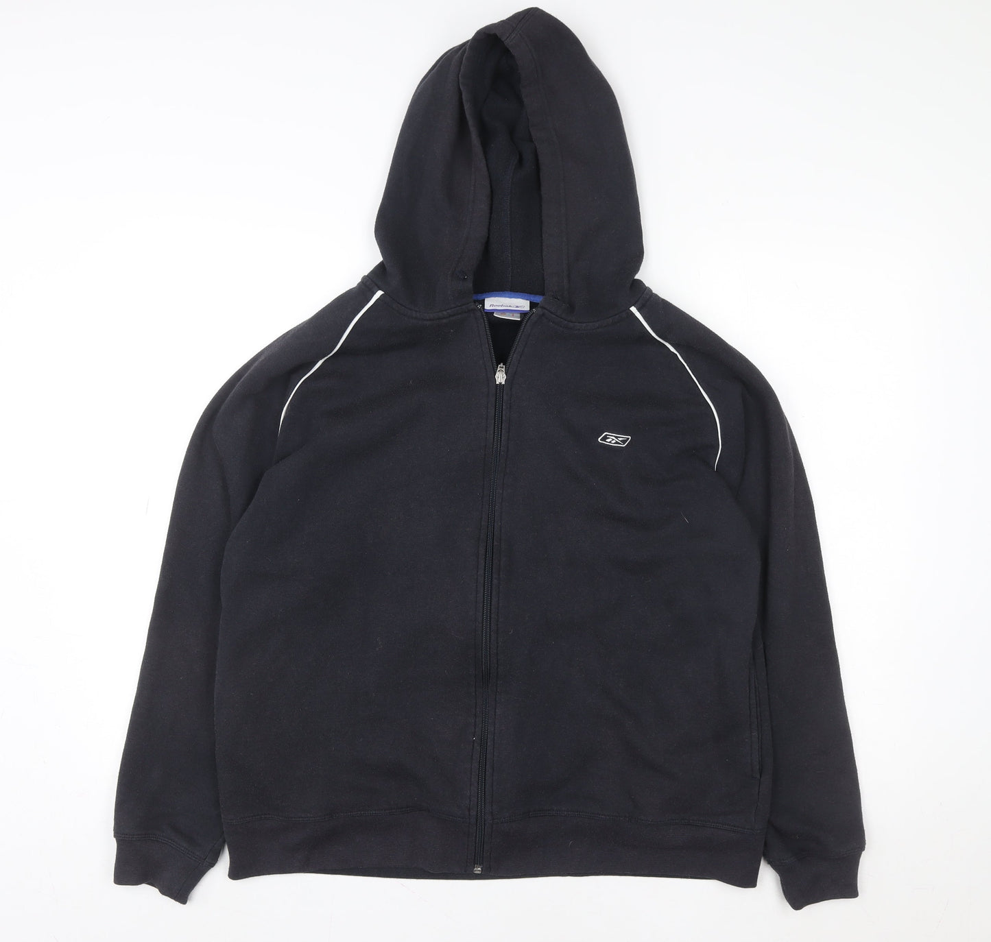 Womens UK Size S Reebok Black Full Zip Hoodie
