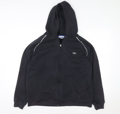 Womens UK Size S Reebok Black Full Zip Hoodie