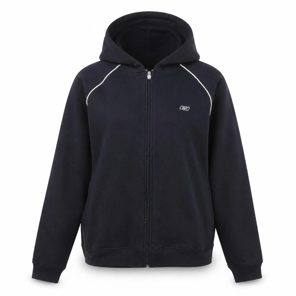 Womens UK Size S Reebok Black Full Zip Hoodie