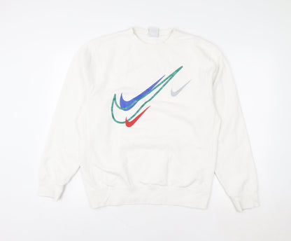 Nike Women's Ivory Small Crew Neck Pullover Sweatshirt