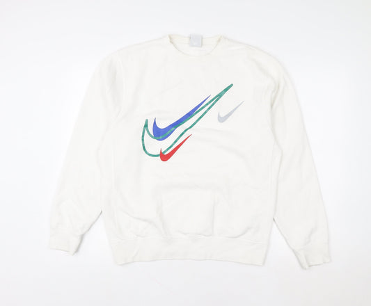 Nike Women's Ivory Small Crew Neck Pullover Sweatshirt