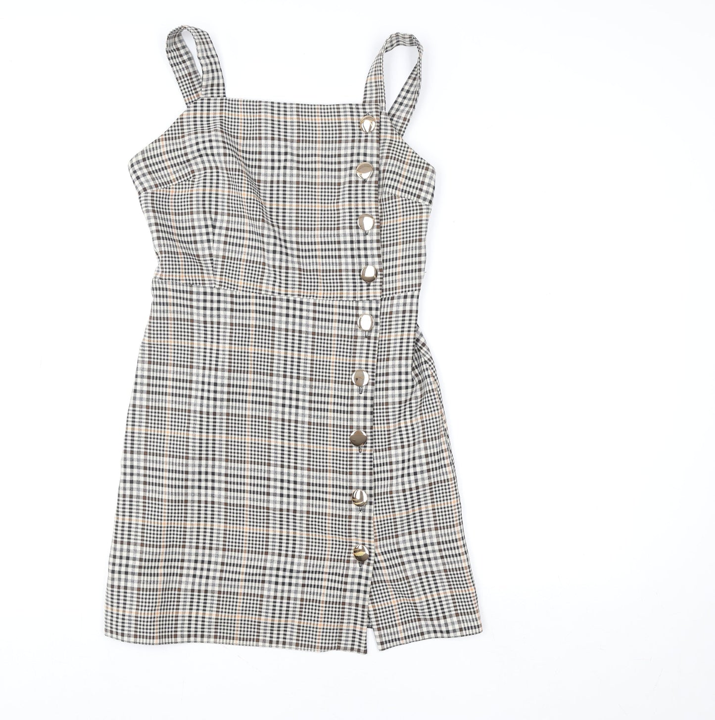 Miss Selfridge Women’s Multicoloured Check Pinafore Dress Size 8