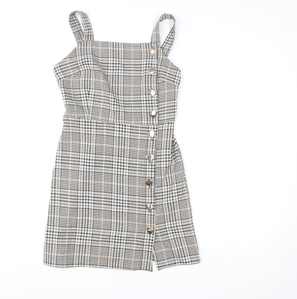 Miss Selfridge Women’s Multicoloured Check Pinafore Dress Size 8