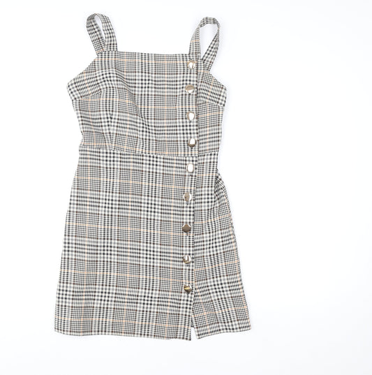 Miss Selfridge Women’s Multicoloured Check Pinafore Dress Size 8