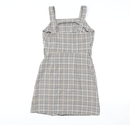 Miss Selfridge Women’s Multicoloured Check Pinafore Dress Size 8