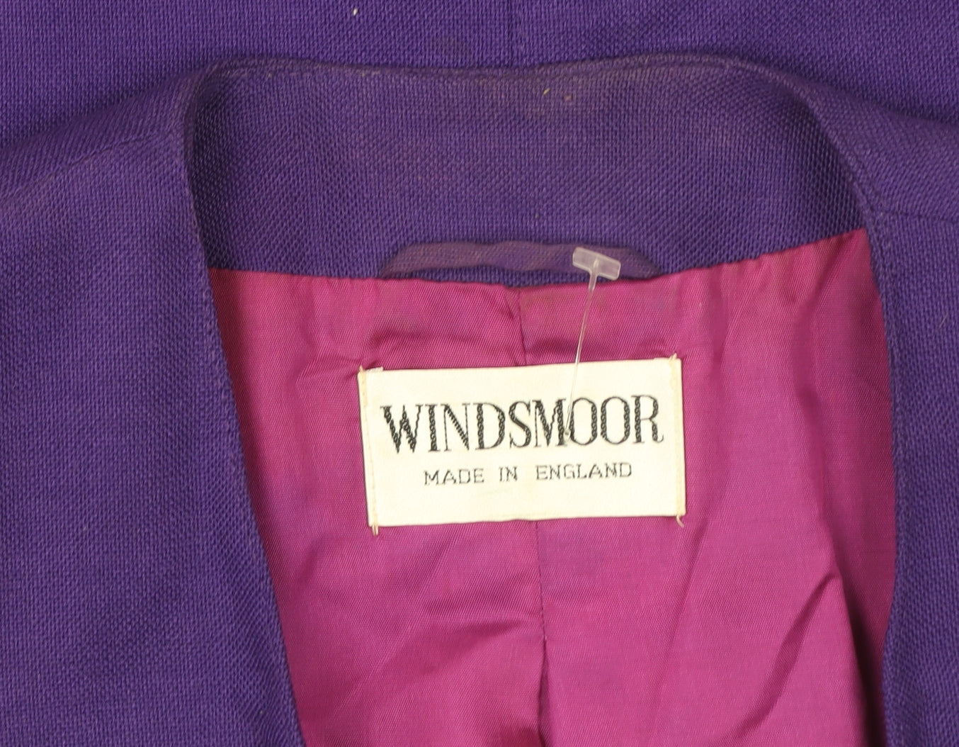 Windsmoor Women's Purple Wool Single-Breasted Short Sleeve Blazer UK 14