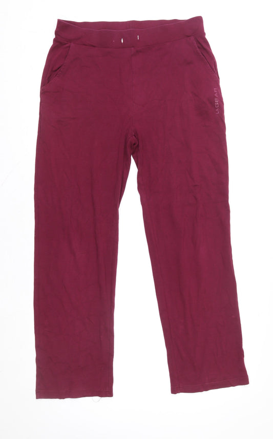 Womens UK Size 12 LA Gear Slim Fit Leggings Red Leggings