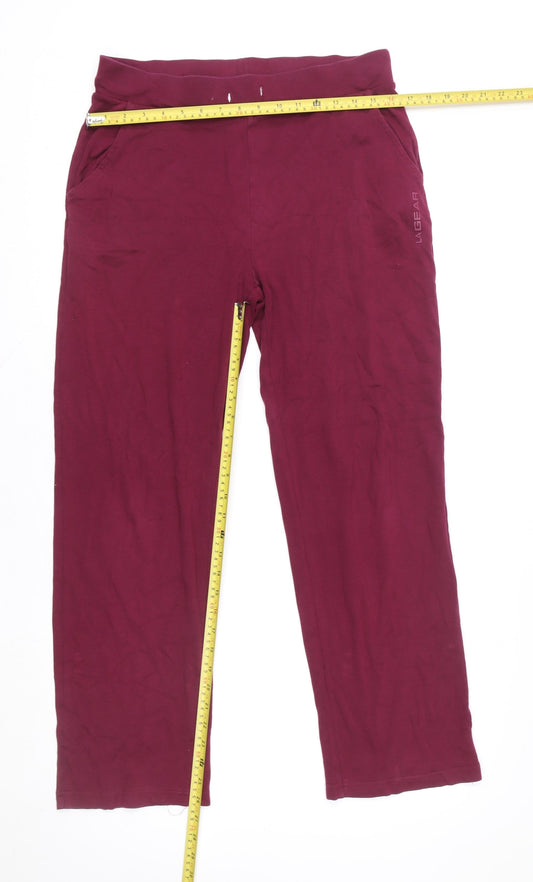 Womens UK Size 12 LA Gear Slim Fit Leggings Red Leggings