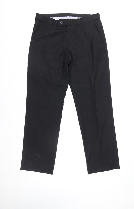 Jeff Banks Men’s Black 34R Straight Leg Dress Trousers