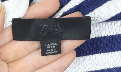 Womens UK Size S Zara Blue Pullover Sweatshirt