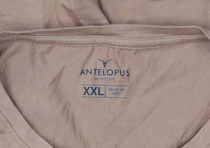 Mens UK Size 2XL Antelopus Outfitters Brown  T-Shirt