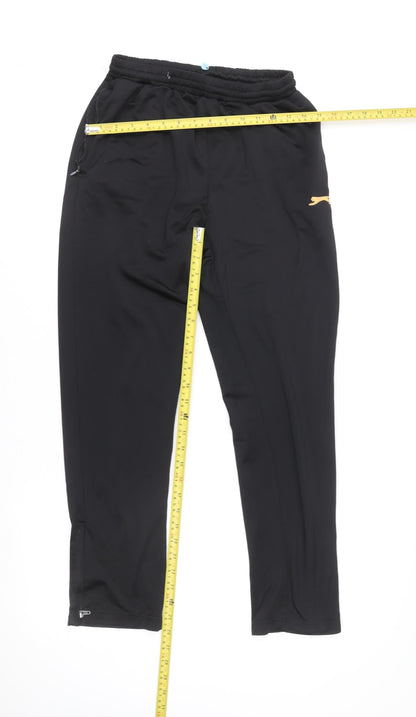 Slazenger Boys Black S Track Pants Lightweight Sports Trousers