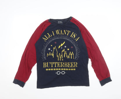 Nutmeg Boys Multicoloured Harry Potter Butterbeer Long Sleeve Pyjama Top Size S