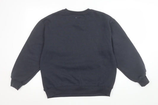 ZARA Girls Black Graphic New York Sweatshirt 13-14 Years Cotton Blend