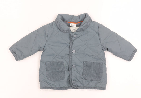 Next Unisex Baby Grey Quilted Padded Jacket 0-3 Months