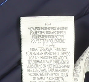 Marks and Spencer Boys Blue Hooded Puffer Jacket 12-13 Years Water Resistant