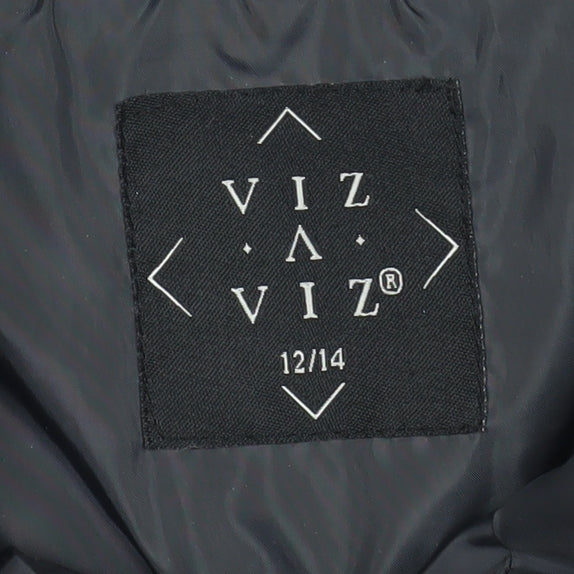 Womens UK Size 12 VIZ-A-VIZ Black Puffer Jacket