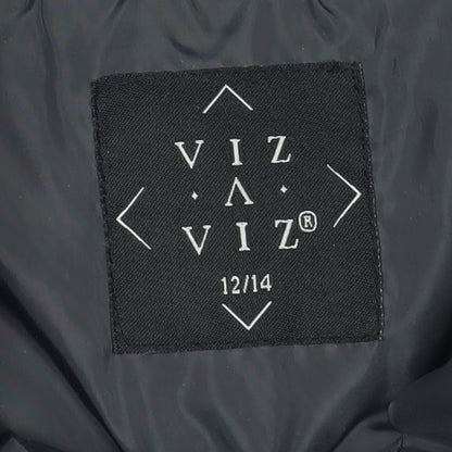 Womens UK Size 12 VIZ-A-VIZ Black Puffer Jacket