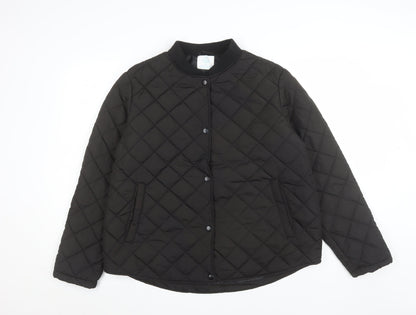 Primark Women Black Quilted Lightweight Padded Jacket Size L