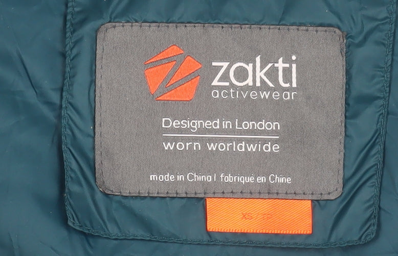 Womens UK Size XS Zakti Green Puffer Jacket