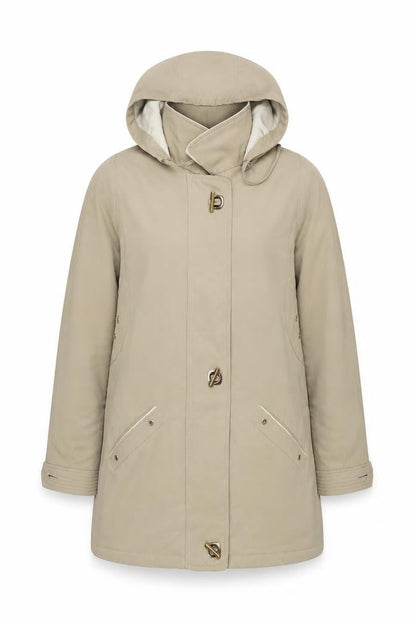 Womens UK Size 14 David Barry Beige Parka Coat
