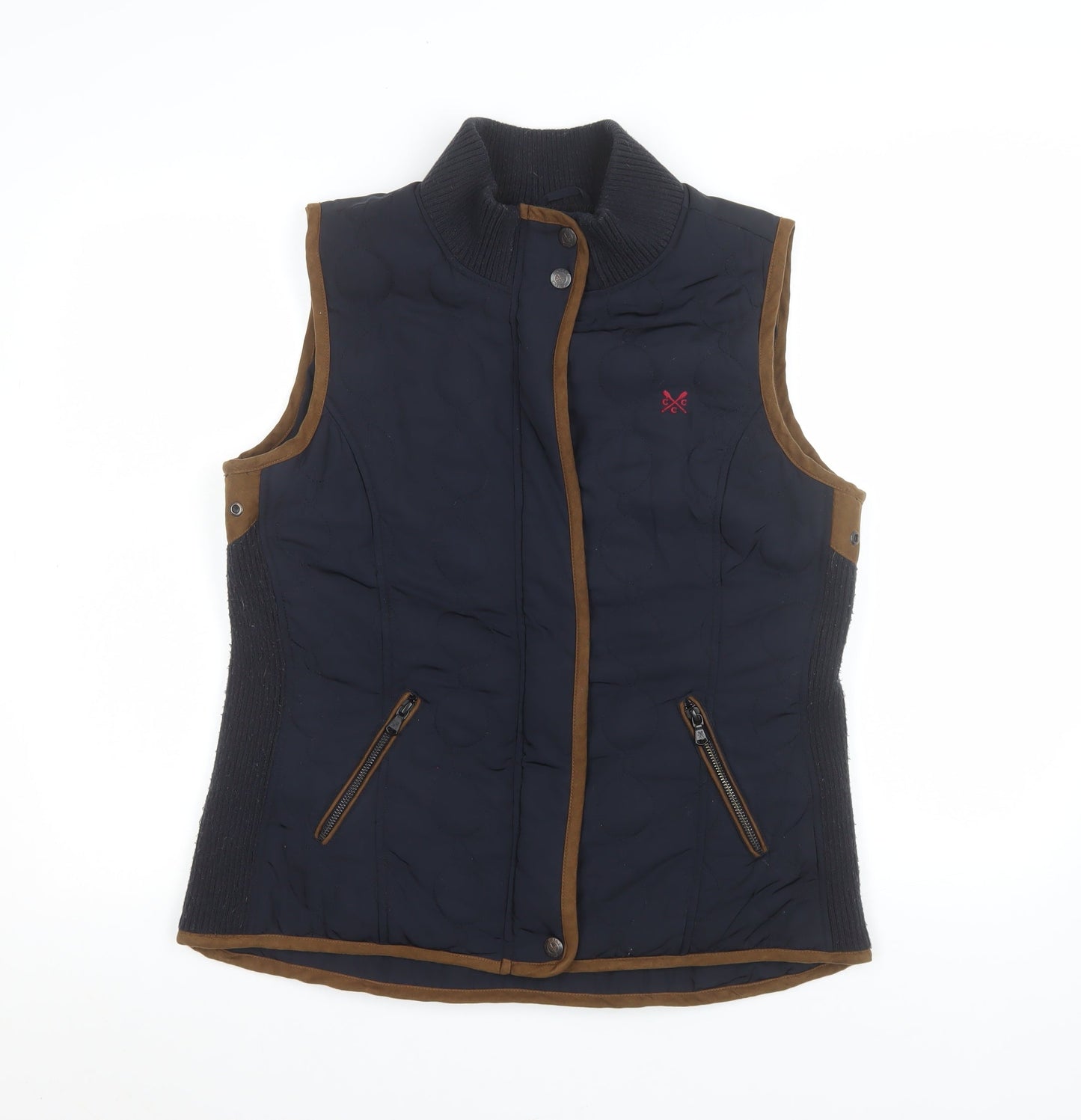 Crew Clothing Co. Women's Blue Quilted Waistcoat Gilet Size 12