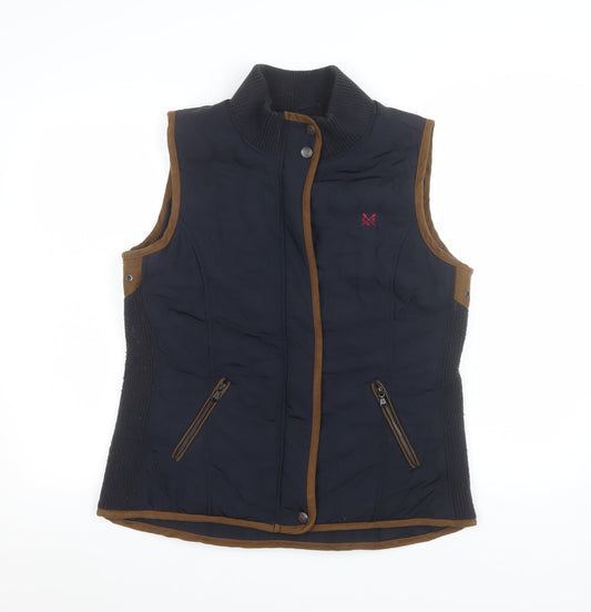 Crew Clothing Co. Women's Blue Quilted Waistcoat Gilet Size 12