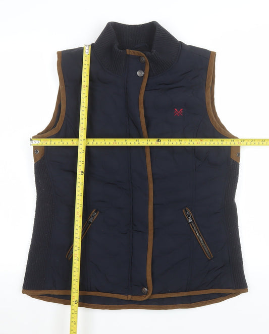Crew Clothing Co. Women's Blue Quilted Waistcoat Gilet Size 12