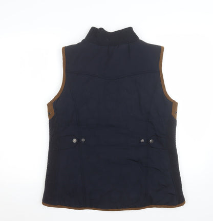 Crew Clothing Co. Women's Blue Quilted Waistcoat Gilet Size 12