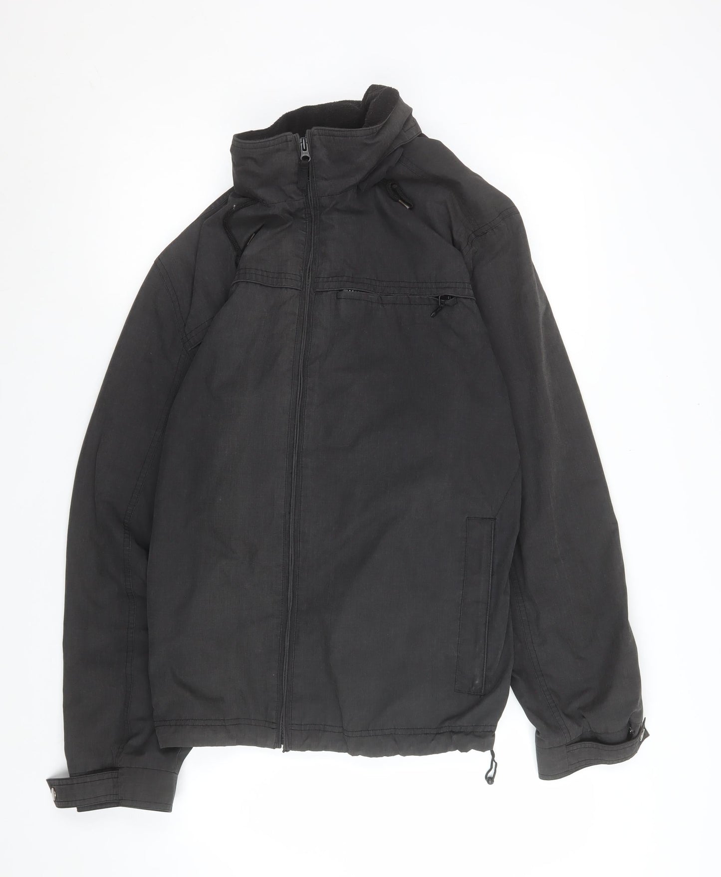 TU Women’s Black XL Full Zip Lined Mid-Length Jacket