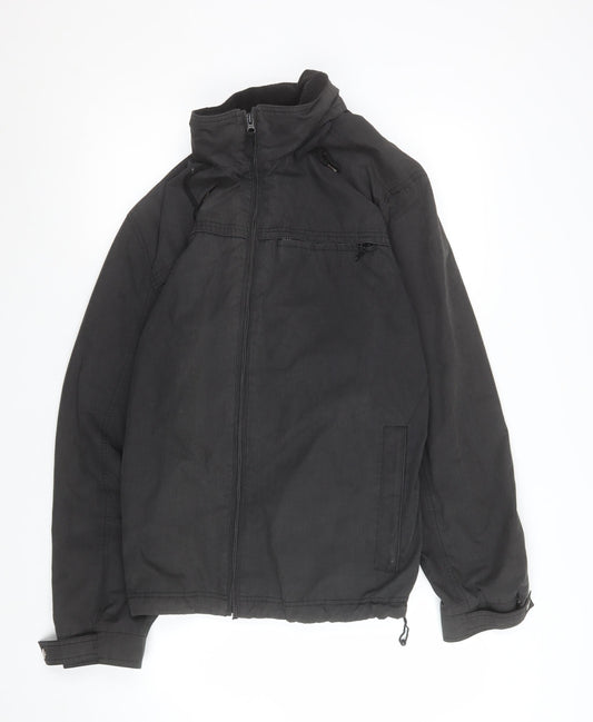 TU Women’s Black XL Full Zip Lined Mid-Length Jacket