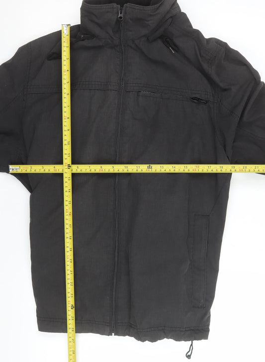 TU Women’s Black XL Full Zip Lined Mid-Length Jacket