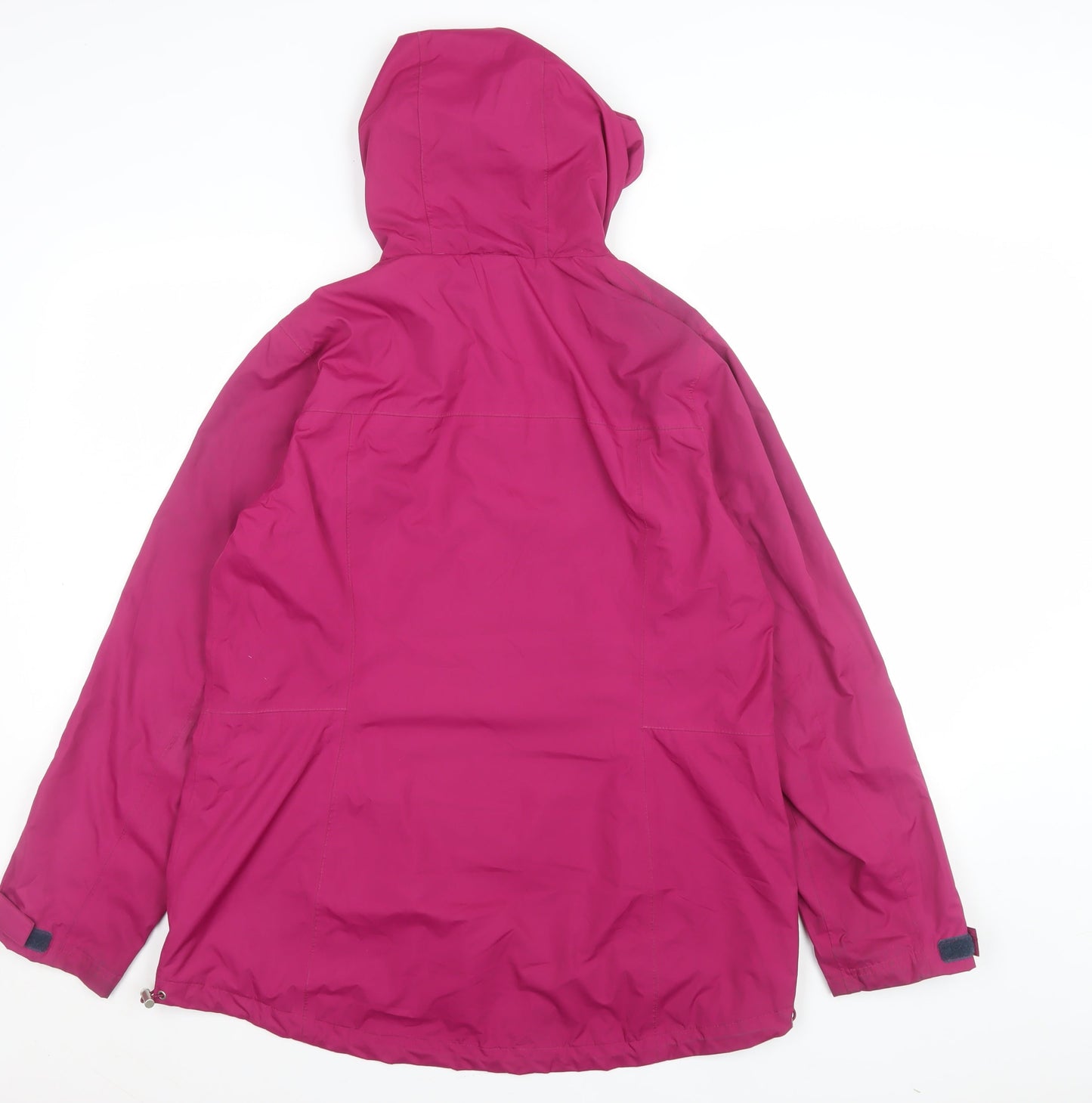 George Womens Pink Waterproof Hooded Rain Jacket Size 14