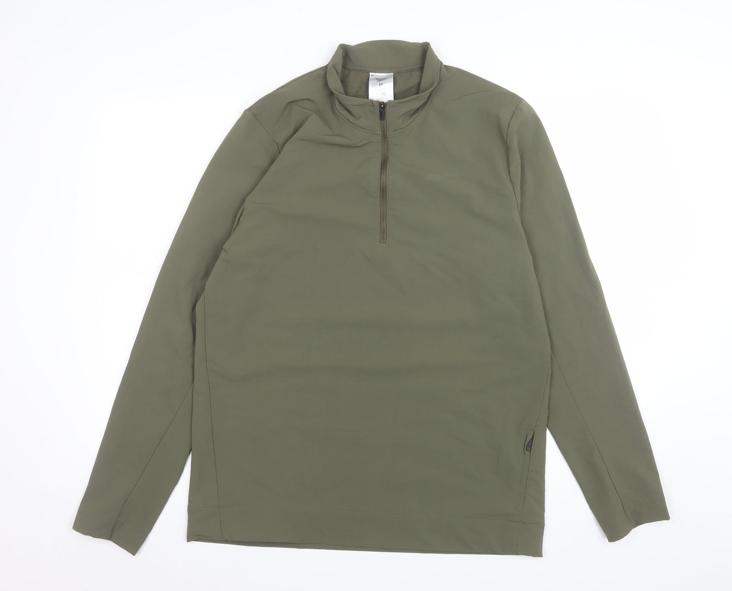 Mens UK Size M Reebok Green 1/4 Zip