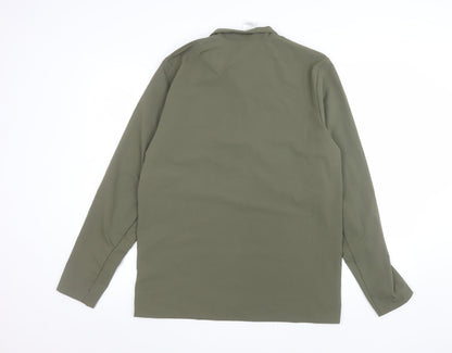 Mens UK Size M Reebok Green 1/4 Zip