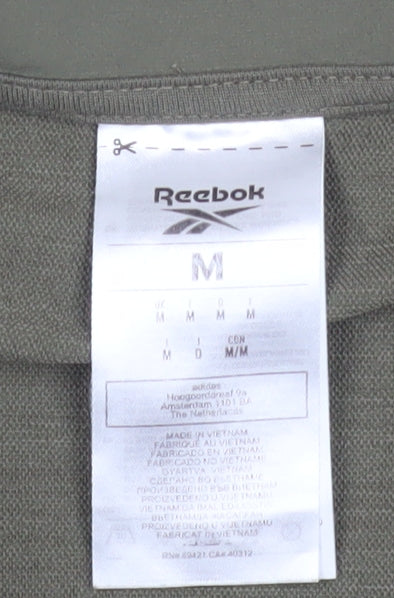 Mens UK Size M Reebok Green 1/4 Zip