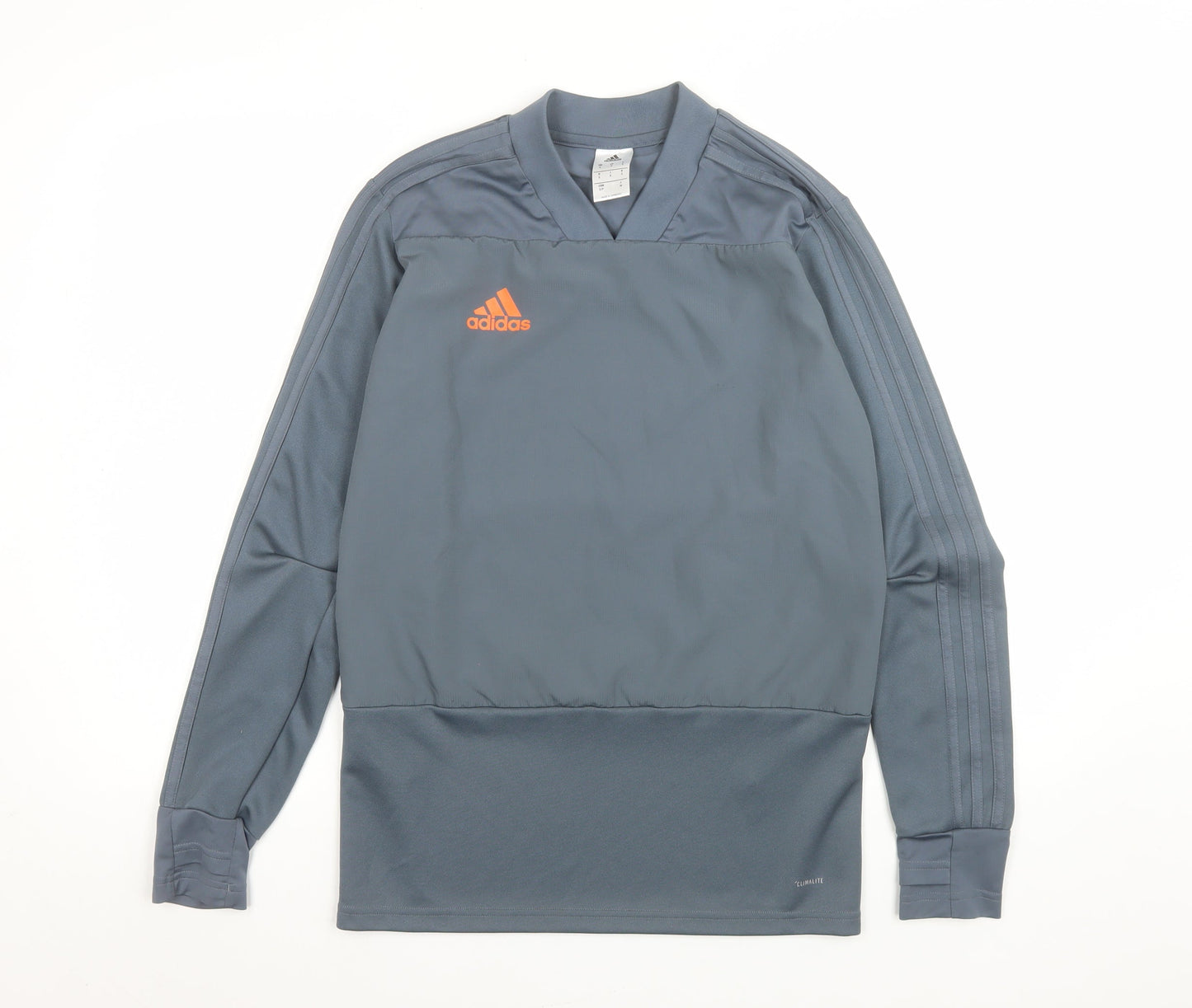 Adidas Men's Grey Long Sleeve Climalite Football Training Top Size S