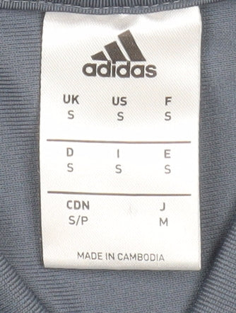 Adidas Men's Grey Long Sleeve Climalite Football Training Top Size S