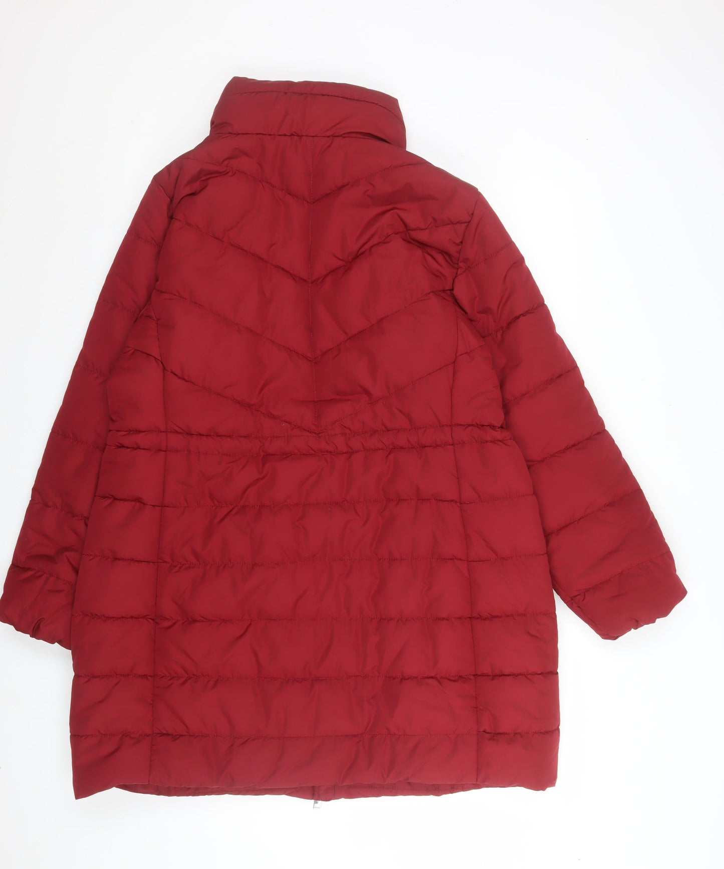Marks and Spencer Women Red Size 18 Long Puffer Coat