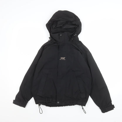 Helly Hansen Boys Black 10 Years Waterproof Hooded Parka Jacket