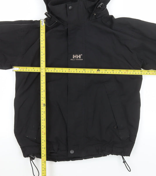 Helly Hansen Boys Black 10 Years Waterproof Hooded Parka Jacket