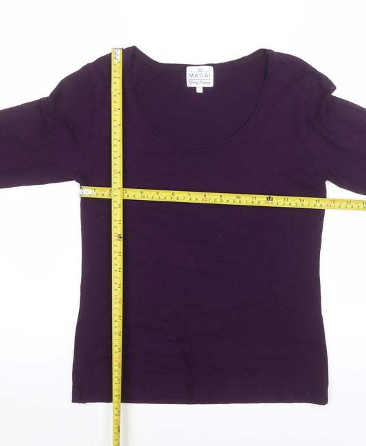 Womens UK Size S Masai Purple Basic T-Shirt